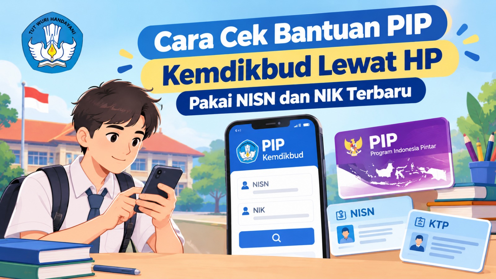 cara cek bantuan pip kemedikbudlewat hp